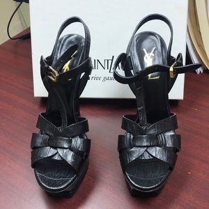 YSL Tribute 105 Sandal Size 37 NERO